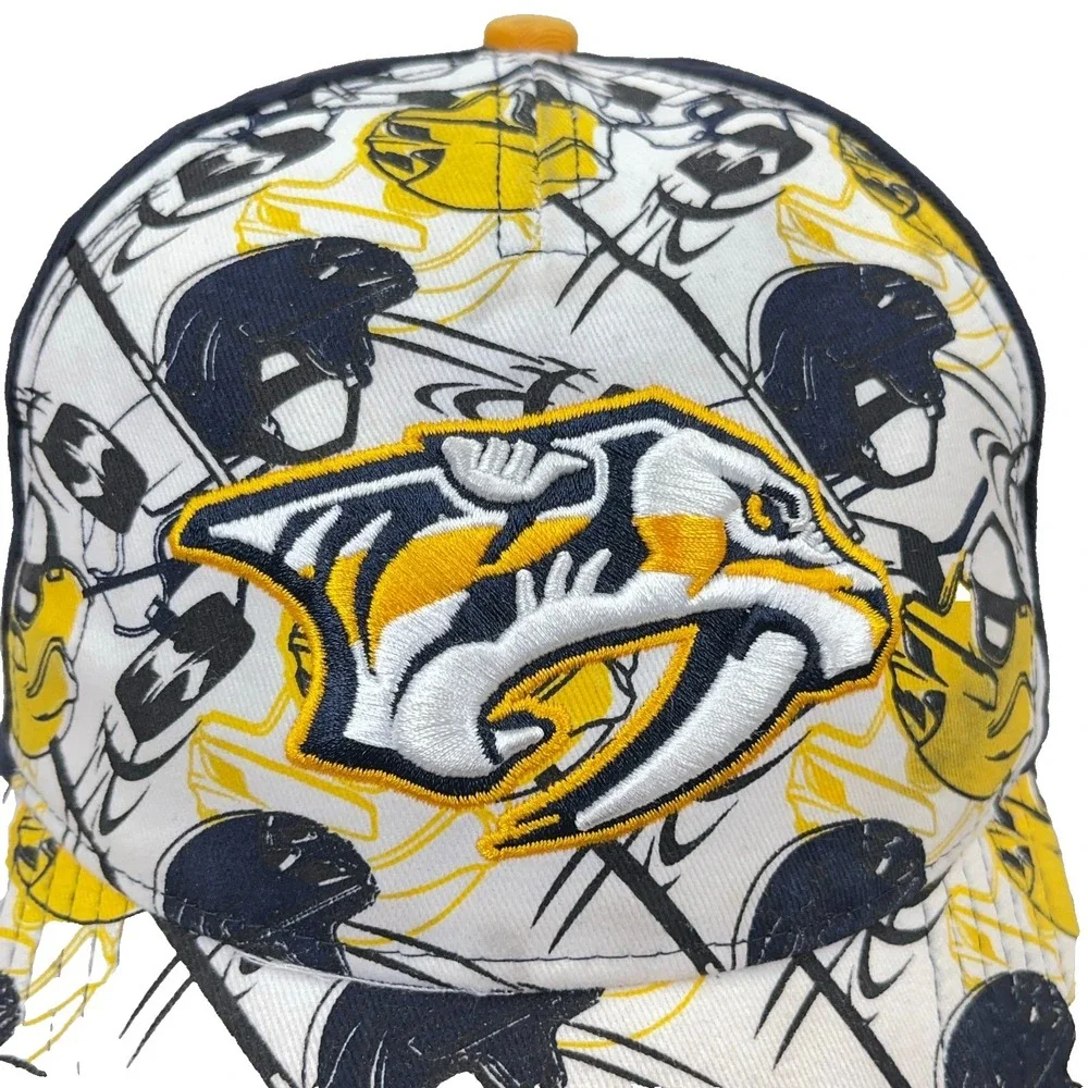 Nashville Predators‎ Hat Cap Strap Back Youth Kids AOP NHL Hockey Adjustable '47